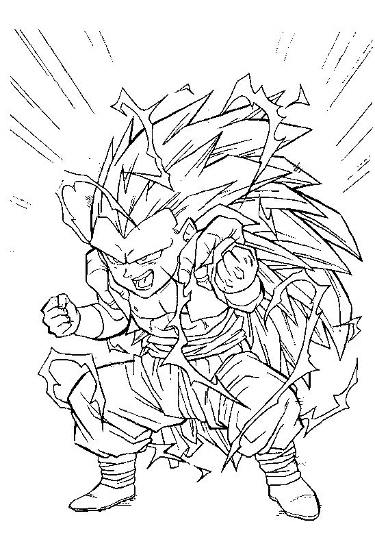 Coloriage Gotrunks super saiyen 3