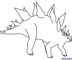 Coloriage Stegosaurus